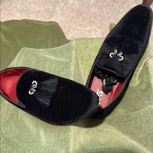 Elegant Black Tassel Loafers for Men